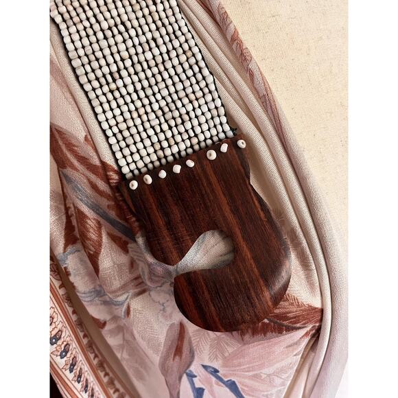 Vintage wood and beads belt - Picture 6 of 6